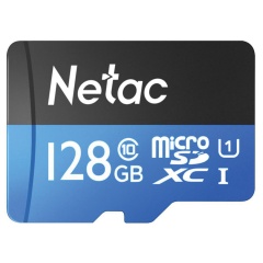 Карта памяти microSDXC 128 ГБ NETAC P500 Standard, UHS-I U1, 90 Мб/с (class 10), адаптер, NT02P500STN-128G-R фото