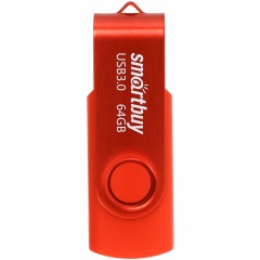 Флеш-диск 64 GB SMARTBUY Twist USB 3.0, красный, SB064GB3TWR фото