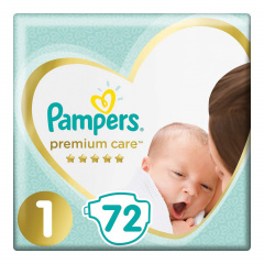 Подгузники 72 шт. PAMPERS (Памперс) Premium Care Newborn, размер 1 (2-5 кг), 1210787 фото