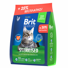Брит Premium сухой корм для стерилизованных кошек с курицей 2кг (+ 500г в ПОДАРОК) фото