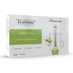 Чай TEATONE, зеленый, 100 стиков по 1,8 г, картонная коробка, 1241 фото