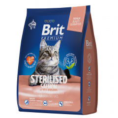 Brit Premium сухой корм для стерилизованных кошек с лососем и курицей 8 кг. фото