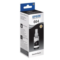 Чернила EPSON 664 (T6641) для СНПЧ Epson L100/L110/L200/L210/L300/L456/L550, черные, ОРИГИНАЛЬНЫЕ, C13T66414A/198 фото