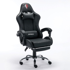 Кресло компьютерное BRABIX "Dexter GM-135", подножка, две подушки, экокожа, черное, 532800 фото