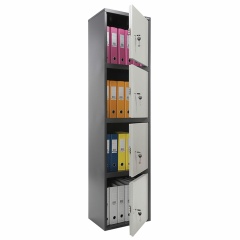 Шкаф металлический для документов AIKO "SL-185/4" ГРАФИТ, 1800х460х340 мм, 37 кг, S10799182502 фото