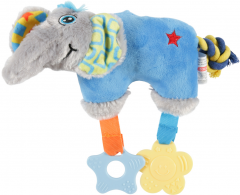 Игрушка плюшевая для собак "Слон", голубая фото