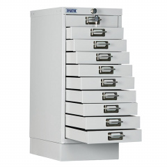Шкаф металлический для документов ПРАКТИК "MDC-A4/650/10", 10 ящиков, 650х277х405 мм, собранный фото
