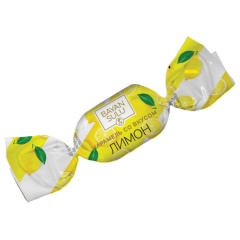 Карамель со вкусом лимона, с желейной начинкой, 1кг, BAYAN SULU, ш/к 47289, 1040000033 фото