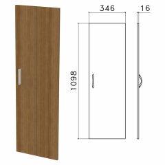 Дверь ЛДСП средняя "Канц", 346х16х1098 мм, цвет орех пирамидальный, ДК36.9 фото