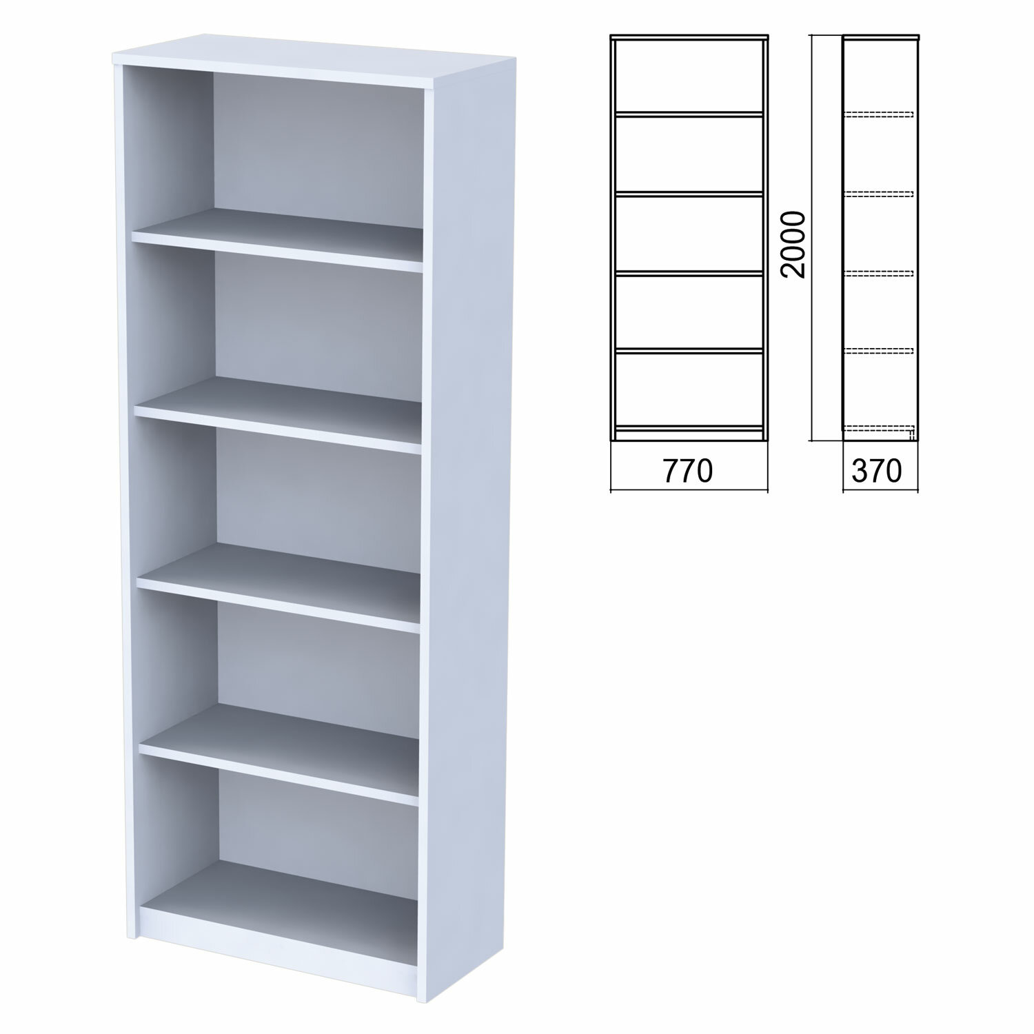 оптимальные размеры книжного шкафа
