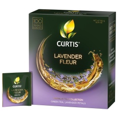Чай CURTIS "Lavender Fleur" зеленый c лавандой, лепестками роз, 100 пакетиков в конве, 102560 фото