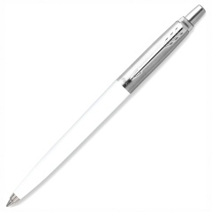 Ручка шариковая PARKER "Jotter Orig White", корпус белый, детали нержавеющая сталь, синяя, RG0032930 фото