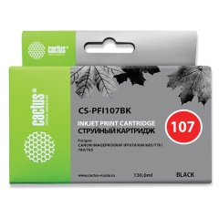 Картридж струйный CACTUS (CS-PFI107BK) для CANON PF680/685/780/785, черный фото