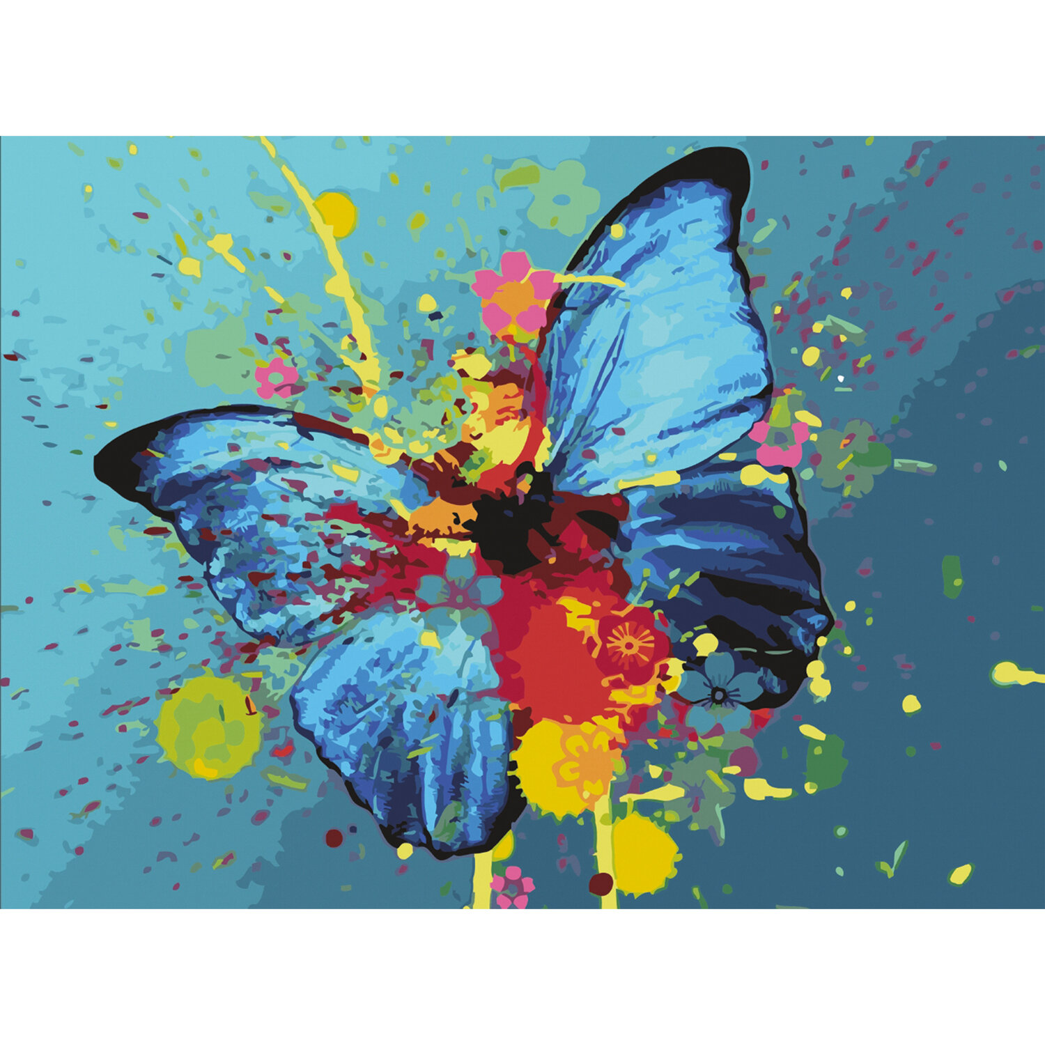 Голубая бабочка арт