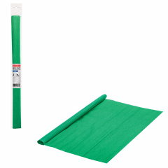 Бумага гофрированная/креповая, 32 г/м2, 50х250 см, зеленая, в рулоне, BRAUBERG, 112531 фото