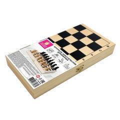 Шахматы классические обиходные, деревянные, лакированные, доска 29х29 см, ЗОЛОТАЯ СКАЗКА, 664669 фото