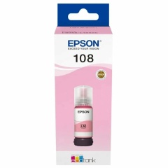 Чернила EPSON 108 (C13T09C64A) для СНПЧ EPSON L8050 /L8100 /L18050, светло-пурпурные, ОРИГИНАЛЬНЫЕ фото