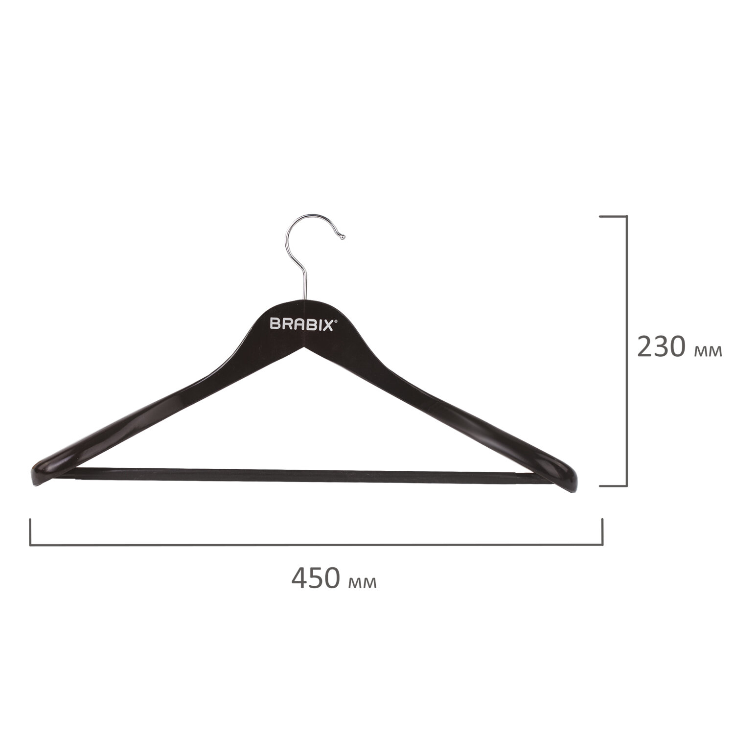 Вешалка для верхней одежды с клипсами 44см attribute status aho261