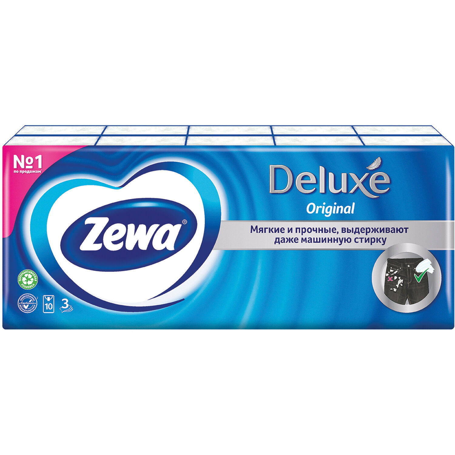 Носовые платки Zewa Deluxe №10*10