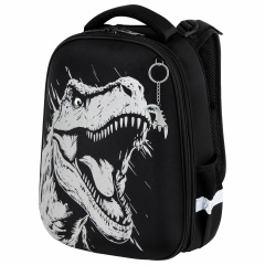 Ранец BRAUBERG SHINY, 2 отделения, с брелком, Scary dino, СВЕТЯЩИЙСЯ РИСУНОК, 38х28х14 см, 273143 фото