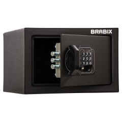 Сейф мебельный BRABIX "SF-170EL", 170х260х230 мм, электронный замок, черный, 291143, S103BR210614 фото