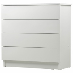 Комод BRABIX "Scandi CM-001", 750х330х730 мм, 4 ящика, ЛДСП, белый, 641900, ЦБ013659 -1 фото