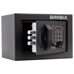 Сейф мебельный BRABIX "SF-140EL", 140х195х140 мм, электронный замок, черный, 291141, S103BR210214 фото