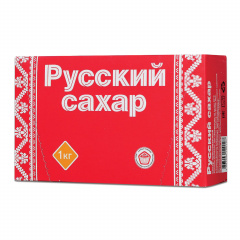 Сахар-рафинад "Русский", 1 кг (196 кусочков, размер 15х16х21 мм), картонная упаковка фото