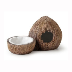 Поилка с укрытием кокос Exo Terra Coconut Hide & Water Dish 14х24х13 см. PT3159 фото