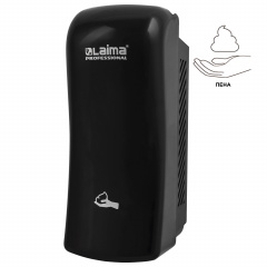 Дозатор для мыла-пены LAIMA PROFESSIONAL ORIGINAL, НАЛИВНОЙ, 0,8 л, черный, ABS-пластик, 605777 фото