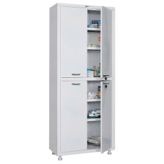Шкаф медицинский 2-створчатый HILFE "МД 2 1670/SS" 1755х700х320 мм, белый, S26199203009 фото