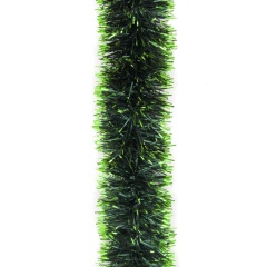 Мишура, 1 штука, диаметр 100 мм, длина 2 м, зеленая с салатовыми кончиками, Г-258 фото