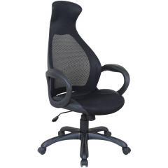 Кресло офисное BRABIX PREMIUM "Genesis EX-517", пластик черный, ткань/экокожа/сетка черная, 531574 фото