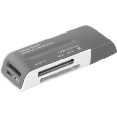 Картридер DEFENDER Ultra Swift, USB 2.0, порты SD, MMC, TF, M2, XD, MS, 83260 фото