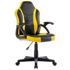 Кресло компьютерное BRABIX "Shark GM-203", экокожа, черное/желтое, 532514 фото