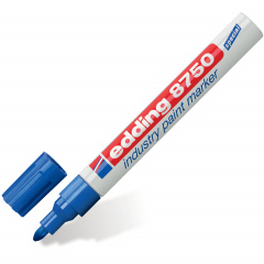 Маркер-краска лаковый (paint marker) EDDING "8750", СИНИЙ, 2-4 мм, круглый наконечник, алюминиевый корпус, E-8750/3 фото