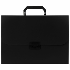 Портфель пластиковый STAFF А4 (330х235х36 мм), 7 отделений, индексные ярлыки, черный, 229243 фото