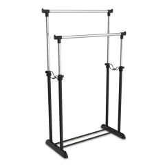 Вешалка для плечиков SHT-WR4150, 1615х860х440 мм, пластик/металл, черная/хром фото