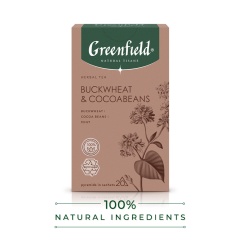 Чай GREENFIELD Natural Tisane "Buckweat & Cocoabeans" травяной, 20 пирамидок по 1,8 г, 1757-08 фото