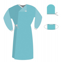 Комплект одноразовой одежды для хирурга КХ-04 стерильный 3 предмета, ГЕКСА фото