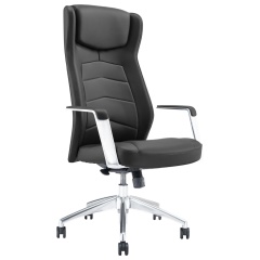 Кресло BRABIX PREMIUM ''Viking EX-759'', синхромеханизм, алюминий, натуральная кожа, черное, 532933 фото