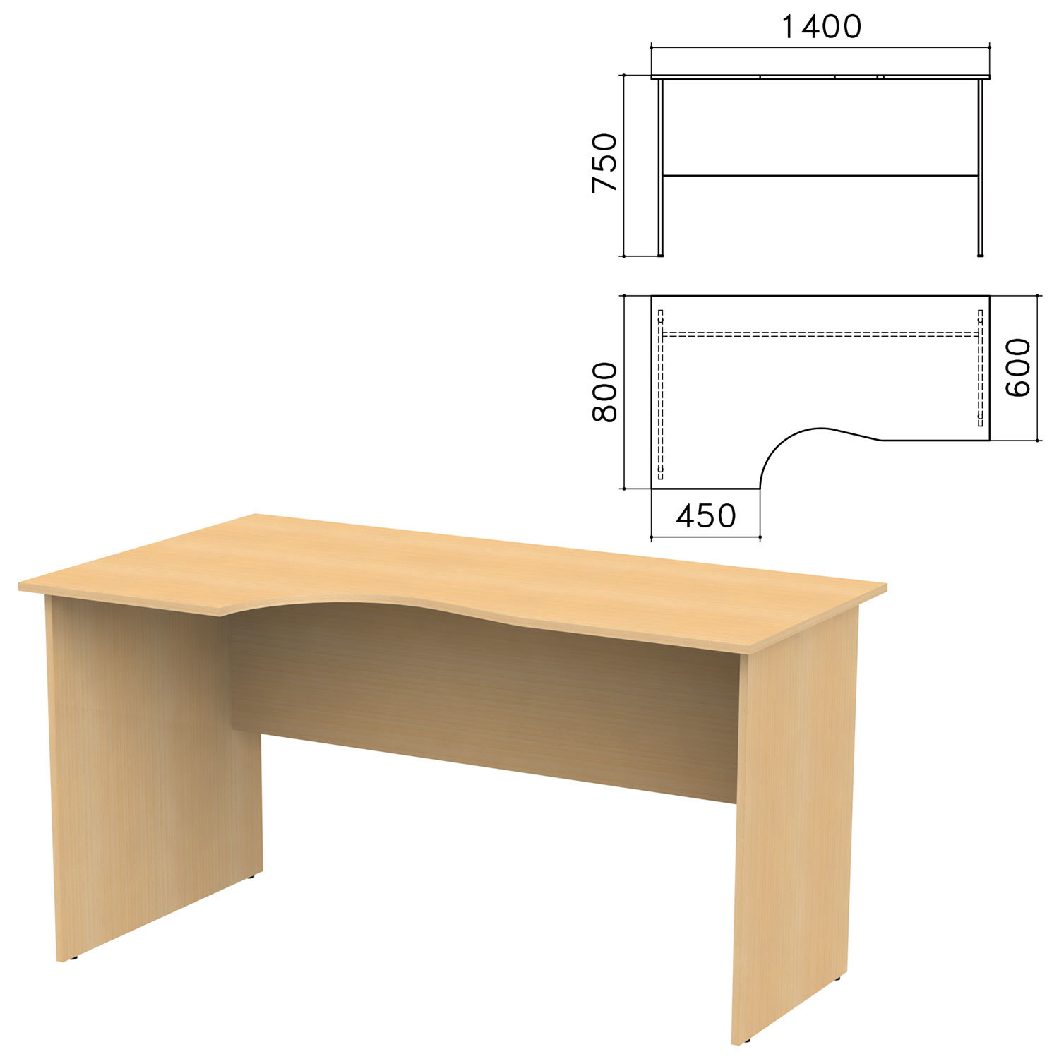 стандартные размеры письменного стола для кабинета