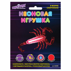 Светящаяся (неоновая) игрушка скорпион ЮНЛАНДИЯ, красный, длина 10,5 см, 662602 фото
