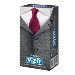 Презервативы латексные VIZIT Classic, комплект 12 шт., классические, 101010301 фото