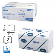 Полотенца бумажные 186 шт., KIMBERLY-CLARK Kleenex, КОМПЛЕКТ 15 шт., Ultra, 2-х слойные, белые, 21х21,5 см, Interfold (601533-534)6789 фото