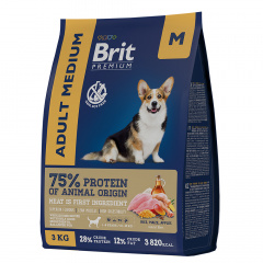 Premium Dog корм для собак средних пород с курицей 1 кг. фото
