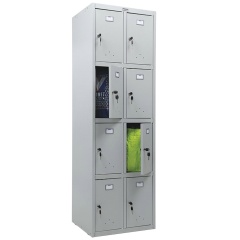 Шкаф металлический для сумок ПРАКТИК "ML/LS 24-60" восьмисекционный, 1830х600х500 мм, 33 кг, разборный, LS-24 фото
