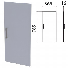 Дверь ЛДСП низкая "Монолит", 365х16х785 мм, цвет серый, ДМ41.11 фото