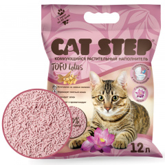 Наполнитель комкующийся растительный CAT STEP Tofu Lotus, 12 л фото