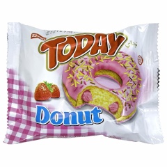 Кекс TODAY "Donut" со вкусом Клубники, ТУРЦИЯ, 24 шт по 40 г в шоубоксе, 1367 фото